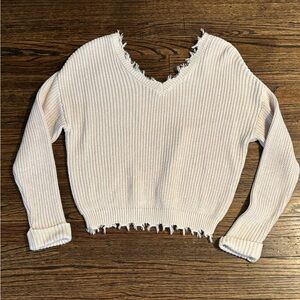 Jessica Simpson Cream V-Neck Sweater